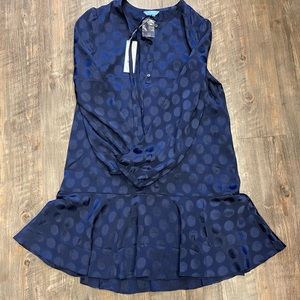 Tie Neck Flounce Shift Dress